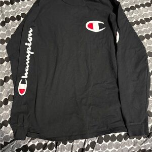 Champion Logo Black Tee